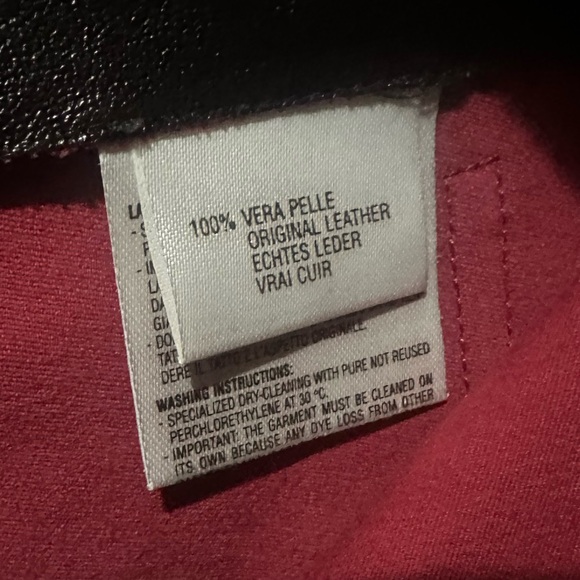 Tandem Leather Pant Brown & Ruby Red Stitching | Boutique Women’s Size 40 = US 4 - Picture 11 of 14